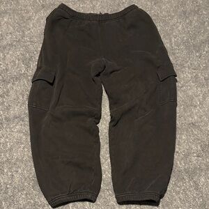 Athletic Works Black Fleece Sweatpants with Elastic Waistband